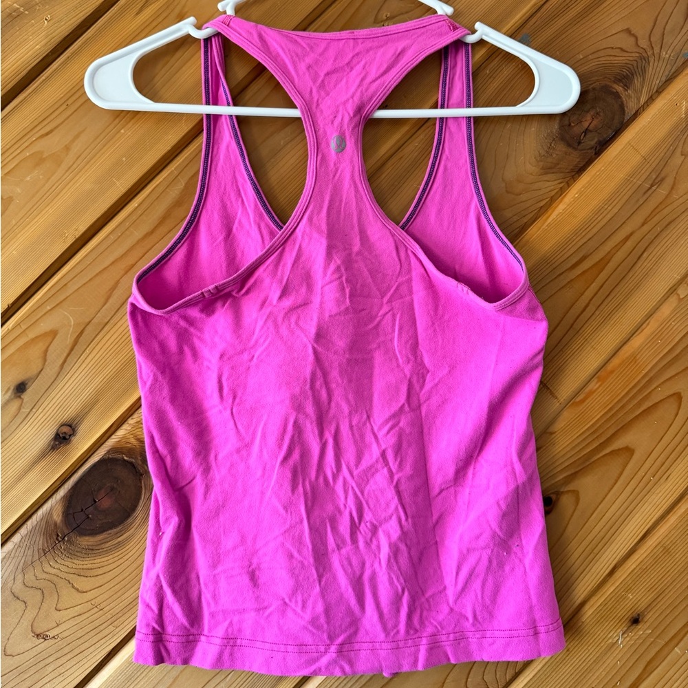 Pink Lululemon Racerback Workout Tank - Picture 5 of 5